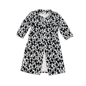 Talbots Cotton Mod/Retro Polka Dot/Geometric Print Trench Coat, Size 12